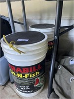 2 - FRABILL SIT AND FISH BUCKETS