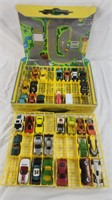 Hot Wheels Cars in Matchbox Play Case, Many