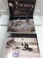 3 Signed Hockey Photos