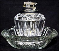 Glass Ashtray with Lighter 5"