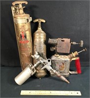 Vintage Fire Extinguisher & Torch