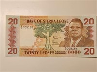 Sierra Leone 20 Leones 1988 Replacement*V.Rare.Si5