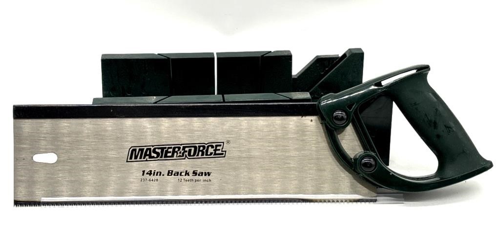 Master Force 14” Back Saw and Plastic Miter Box