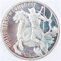 Coin White Horse of Conquest .999 Silver 1 Oz