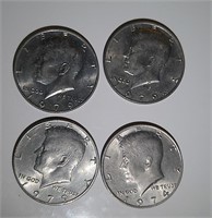 Kennedy 1/2 Dollars 1974 & 3- 1979
