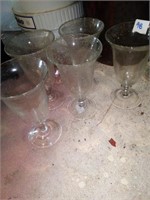 Lot of glasses- 5-clear and 7 green