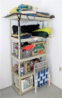 5 shelf plastic shelving unit, includes