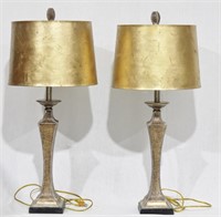 Pair Of Modern Table Lamps 36"h