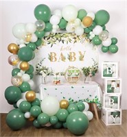 Sage Green Neutral Baby Shower Decorations Safari