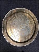 Decorative 24" Chinese brass hanging plate