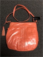 New Tinganello orange leather shoulder purse