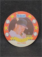 1990 MLB Holsum #11 Will Clark Baseball Card