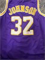 Lakers Magic Johnson Signed Jersey with COA