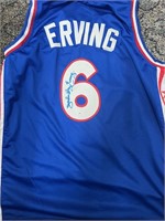 76ers Julius Erving Signed Jersey with COA