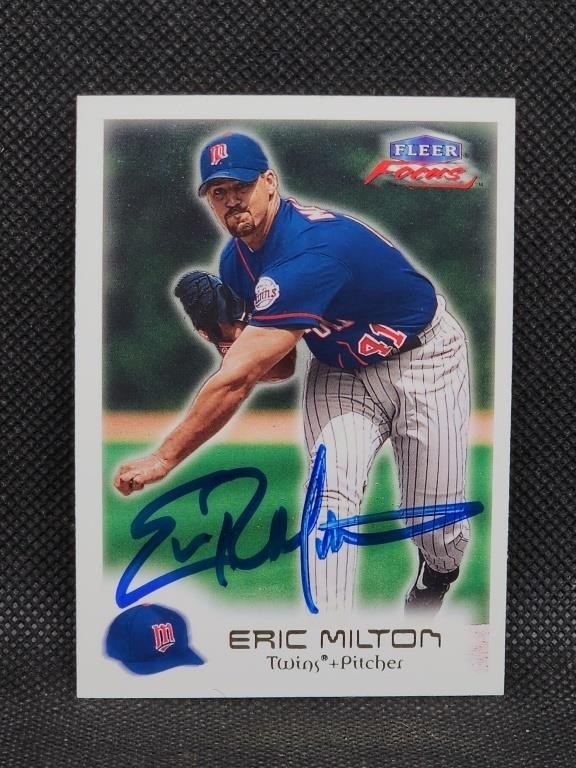 2000 Fleer #67 Eric Milton Signed Baseball Card