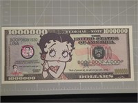 Betty boop novelty banknote