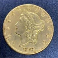 1898 Liberty Head $20 Gold Coin
