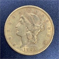 1902 Liberty Head $20 Gold Coin