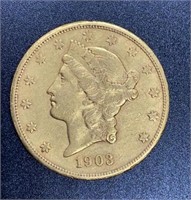1903 Liberty Head $20 Gold Coin