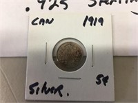 1919 Canada Silver .925 Sterling 5 Cent