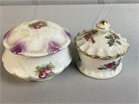 2 Porcelain Trinket Boxes