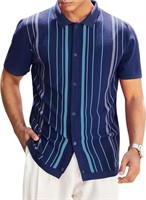 Large size JMIERR Men's Knit Polo Shirts Button