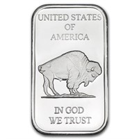 1 oz Silver Buffalo Silver Bar