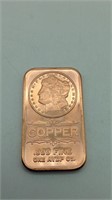 1 Ounce Copper Bar