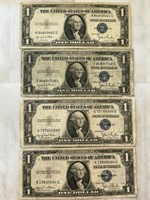 3 1935D $1 Silver Certificates
