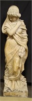 LARGE ROMAN STYLE CARVED SIENNA MARBLE SCULPTURE