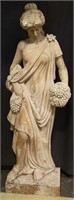 LARGE ROMAN STYLE CARVED SIENNA MARBLE SCULPTURE
