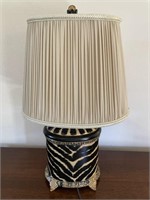 Gilt Zebra Table Lamp
