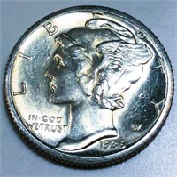 1936-S Mercury Silver Dime Uncirculated