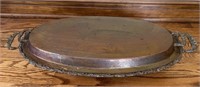 Hammered Copper Coated Metal Serving Tray