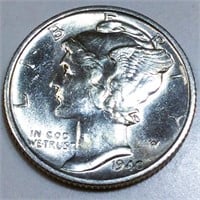 1940-S Mercury Silver Dime Uncirculated
