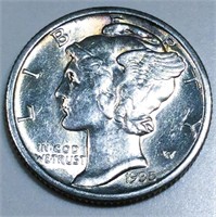 1935-S Mercury Silver Dime Uncirculated