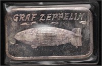 1 ozt .999 Fine Silver Ingot "Gref Zeppelin"