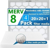 OlitAir MERV 8  4 Pack  20x20x1  19.75x.75