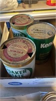 Lot of Quaker State Motor Oil containers and