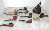 TWO PIPE STANDS, 11 ESTATE PIPES