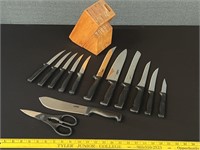 Set of Knives & Block