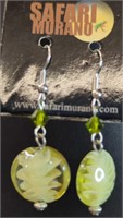 Safari Murano glass bead earrings