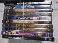 DVD'S x10, Lord Of The Rings, Tomb Rider