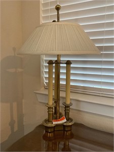 Brass Candle Style Desk Lamp