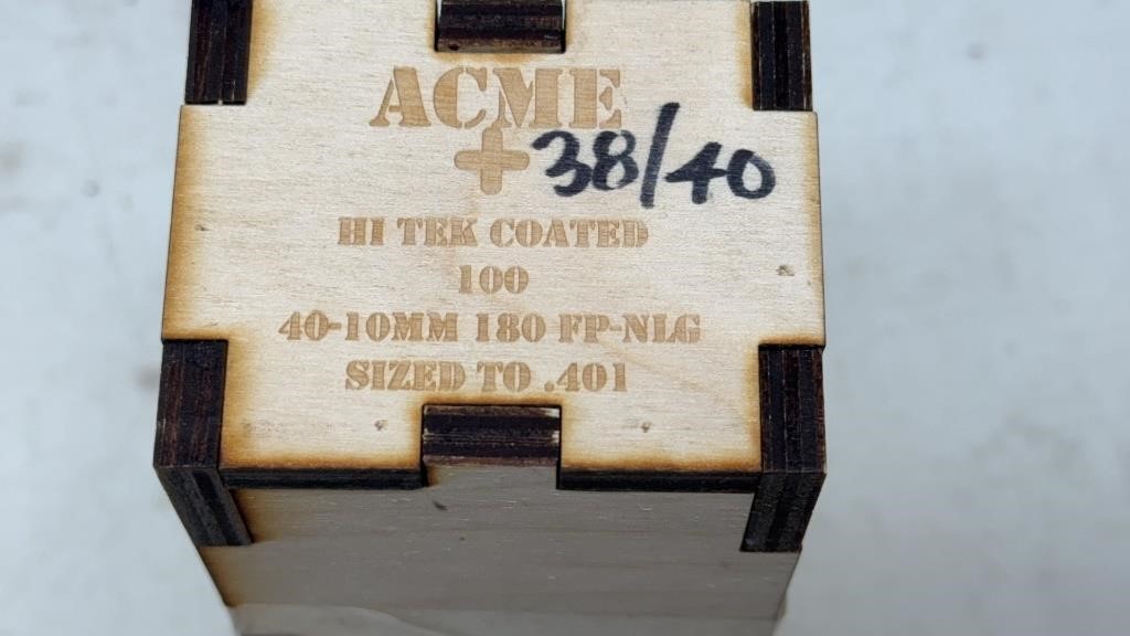 100 rds FACTORY SEALED WOOD BOX Acme+ 40-10mm
