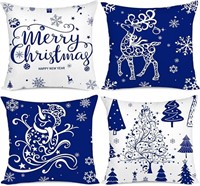 Christmas Cushion Covers 22x22 Set of 4 Christmas