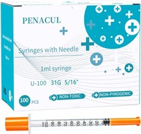 U-100 Insulin Syringe 31G 5/16 1cc 100pcs