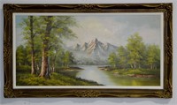 Large Oil On Canvas Landscape