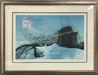 B.K. Lawes Snowy Owl framed print, Impression