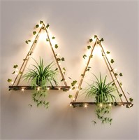 House Artificial Ivy LED-Strip Wall Hanging Shelve
